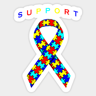 Autism Awareness Ribbon Sticker